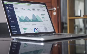 Dashboard in learning platform viewed on laptop