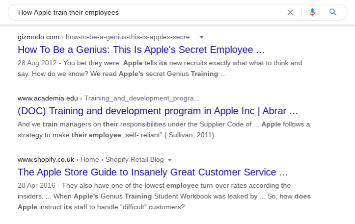 How Apple train their employees